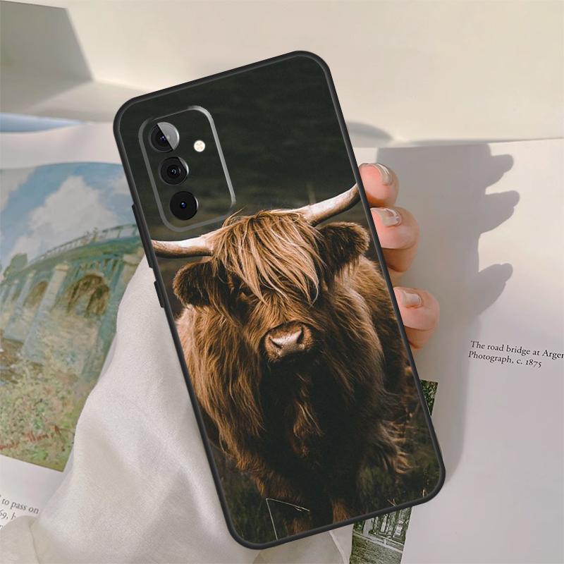 Highland Cow Animal Case For Samsung Galaxy A55 A35 A15 A32 A12 A22 A52 A06 A54 A34 A14 A56 A36 A26 A16 A13 A53