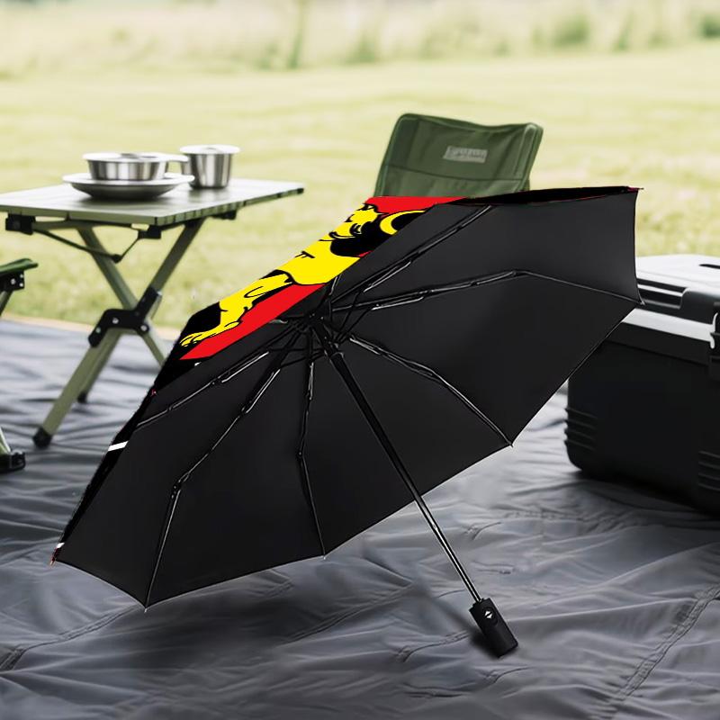 1PC Sport Club Football Crest Printed Umbrella Folding umbrella, automatic umbrella 8-Frame for Travel, camping Fan gifts Christmas Gifts