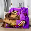 Coperta morbida in peluche 3D Masha e Orso, Cartone animato di Natale, Coperta in flanella, Plaid per Soggiorno, Camera da letto, Letto, Copertura per divano