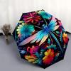 1pc Colorful Dragonfly Floral Mandala Umbrella with Plastic Handle,Suitable for All Seasons Home Travel Outdoor UmbrellaDD1000