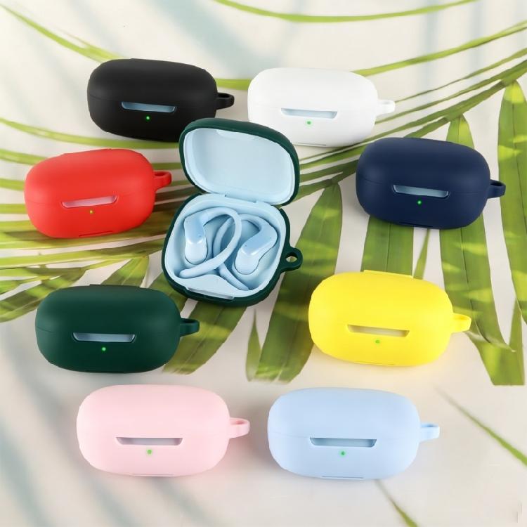 Protective Earbud Charging Case Cover for Air 2 with Flexible Silicone Construction, Toolless Installation, Lid Access, and Carabiner