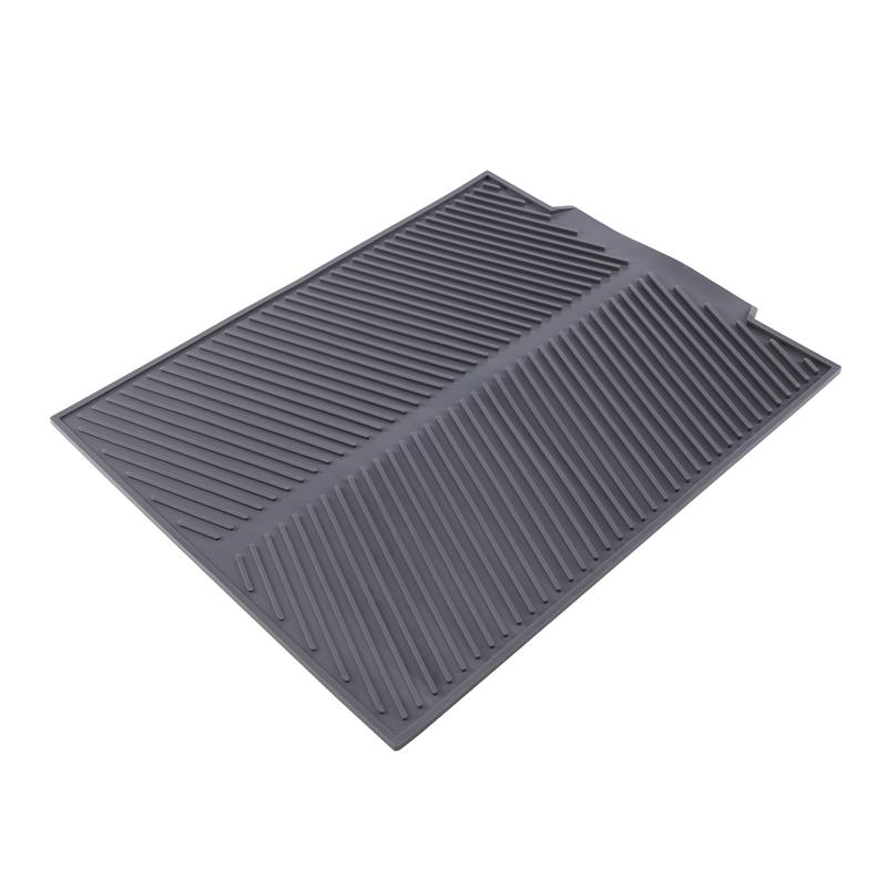 ABJJ Drain Rack Silicone Dish Drainer Tray Large Sink Drying Rack Worktop Organizer Drying Rack For Dishes Tableware серый 2790₽