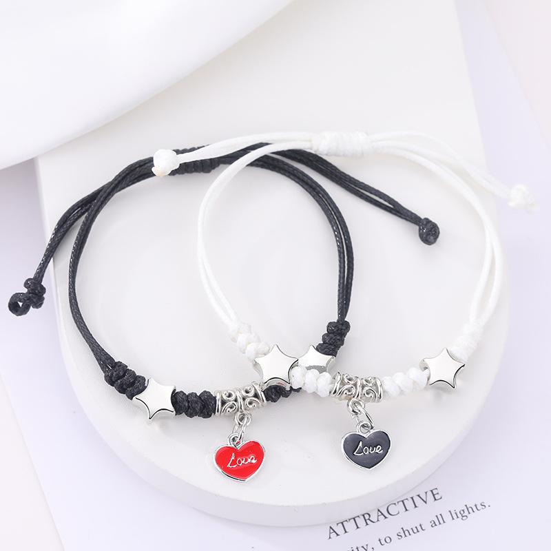 Bracciale intrecciato fatto a mano, braccialetto portafortuna, braccialetto intrecciato minimalista, braccialetto regalo colorato con apertura regolabile