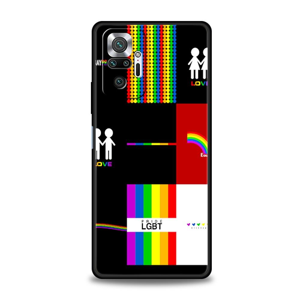 Gay Lesbian Rainbow Pride Phone Case Cover for Redmi 14C 10C Note 15 14 13 12 10 11 K40 Pro Plus Soft TPU Shockproof Shell Capas