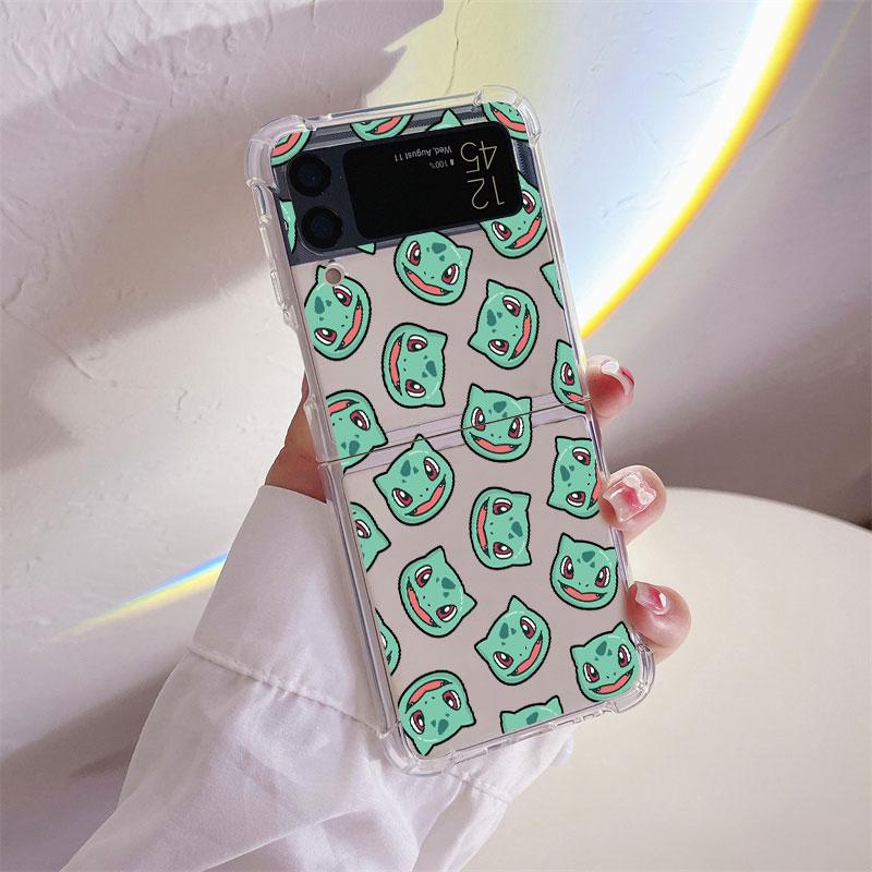 

Милый чехол Pikachu Pkemon Anime Coque для Samsung Galaxy Z Flip 4 Z Flip 3 5G ZFlip4 ZFlip3 Flip4 Flip3 Прозрачный силиконовый чехол TPU Samsung Z Flip 4