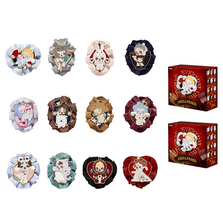 New POP MART SKULLPANDA Daily Wonderland Collection Badge Blind Box Products Single Mystery Box/Full Box 12 Pcs 1230131089