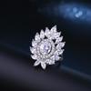 Ring Hand Jewelry, Temperament Gold-Plated Micro-Set Aaa Zircon Super Flash Ring.