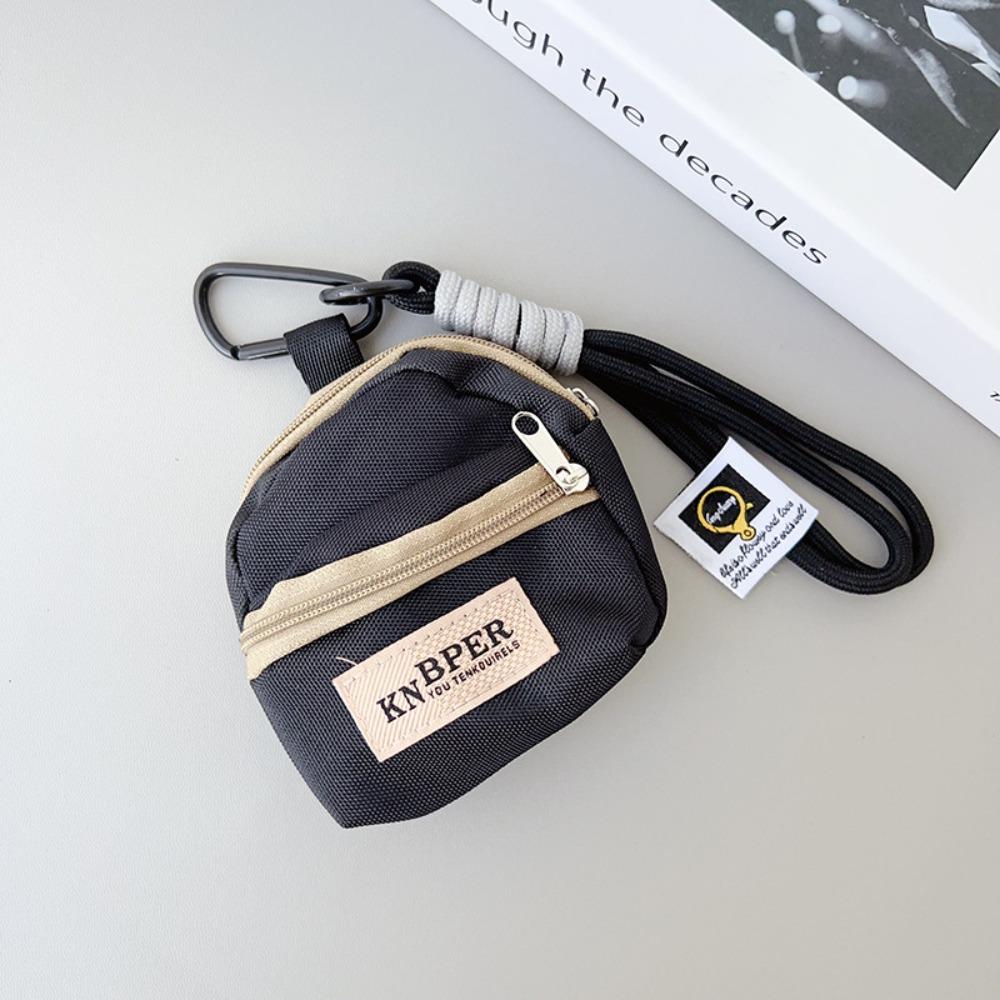 Portamonete Creativo da Appendere Colore a Contrasto Cinturino Corto da Polso Custodia per Auricolari Ciondolo Antifurto Piccola Borsa per Chiavi Ragazza