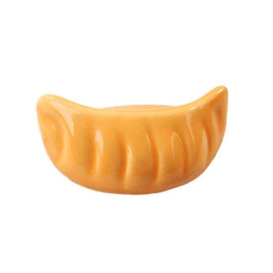 

Керамическая подставка для палочек в форме пельменя Милая многофункциональная подставка для столовых приборов для дома, отеля, ресторана, офиса, кафе Декоративный аксессуар для стола оранжевый