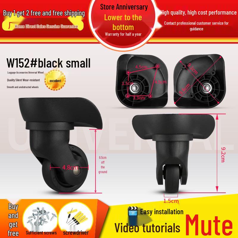 Universal Wear-Resistant Silent Luggage Wheel Replacement for Travel Suitcases