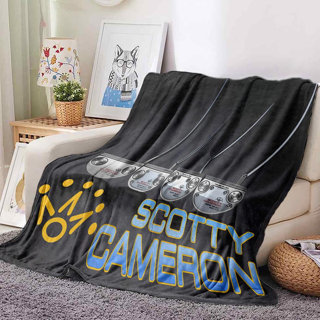 VIKAMA Scotty Camerons Microfiber Printed Blanket Ultra-Soft Short Pile Anti-Hooking Playroom Living Room Blanket