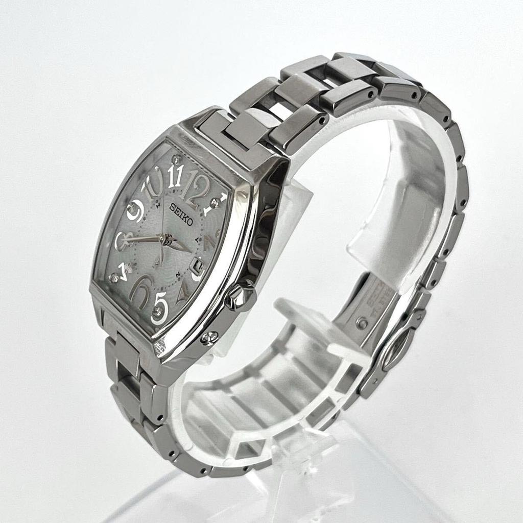 [In Operation] Polished Seiko SEIKO LUKIA Women's Watch Radio Solar Good Condition Silver Dial S2449