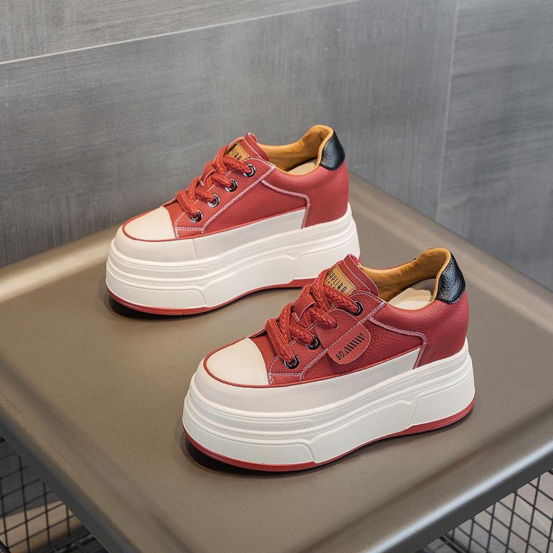 Fashion Women's Off White Shoes New Inner Height Women Shoes Anti Slip Wear-resistant Breathable Platform Sneakers Zapatillas De Mujer