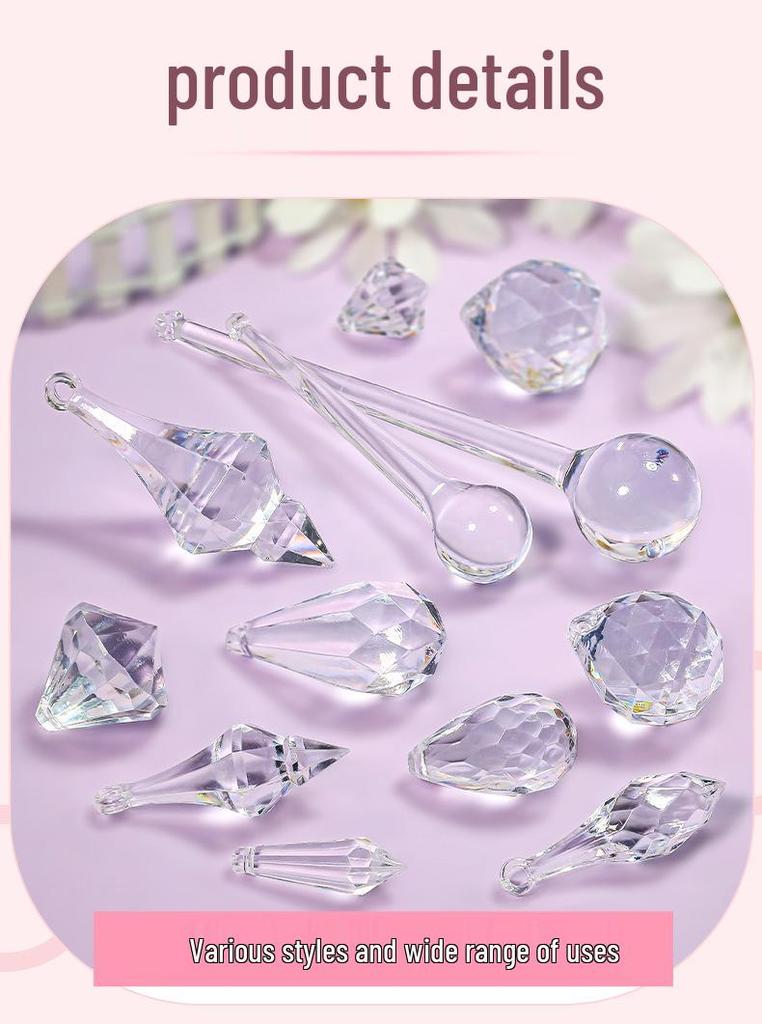 Acrylic Water Drop Crystal Chandelier Pendant Ornament for Wedding Pavilion or Christmas Decoration