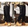 Fall Spring Men Cargo Pants Ankle Banded Loose Wear Resistant Drawstring Elastic Waist Pockets Outdoor Work Trousers