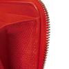 Used 11679 Long Zip Wallet 37690 7940 Grain Calfskin Compartment Zip Around Logo Charm Red Unisex from Japan AUTHENTIC