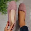 Woman Flats Casual Round Toe Cute Flats Flock Mocasines Ballerina Church Flats Female Suede Elegant Soft Sole Mom Shoes