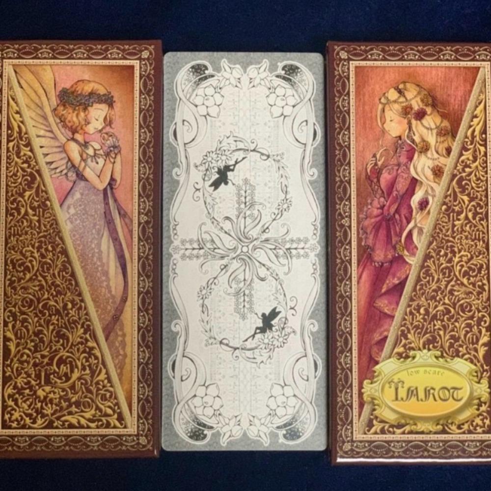 Low Scare Tarot 12*5,5 cm 78 stk Kort Legg til The Language of Flowers i hemmelighet Japansk anime-stil tegneserie-tarotkort