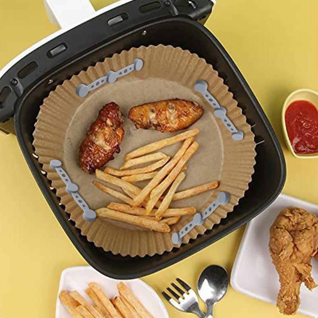 Air Fryer Magnet Silicone Buckles High Temp Resistant Anti-Scald Buckles Protecting Basket from Scratches