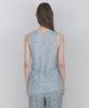 LAFELSORTOF Flower Chiffon Sleeveless Top