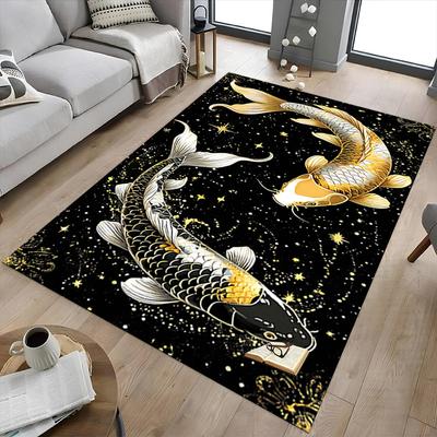 1PC Koi Fish Constellation Extra Large Non Slip Floor Carpet, Office, Family, Studio Large Area Rug Indoor Rugs, Bold Statement Piece