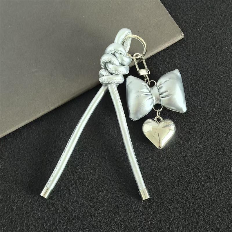 

Yogodlns Heart Shape Bow Cute Mini Backpack Hanging Handbag Pendant Bag Pendant Bags Accessories one size срібний