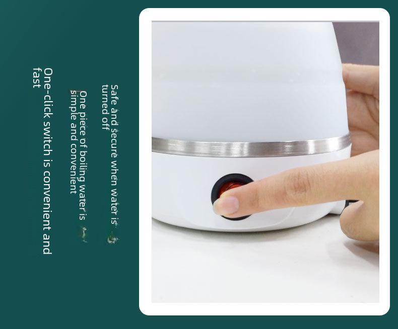 Fierbător electric pliabil din silicon pentru călătorii și gospodărie, funcție automată