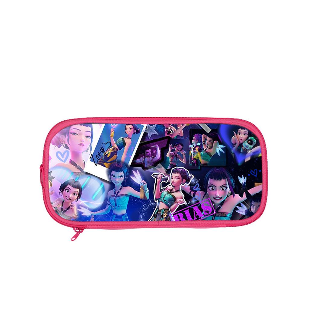 Printed Double-layer Pencil Case Deadpool/ Student Blue Storage Stationery Bag Pencil Bag