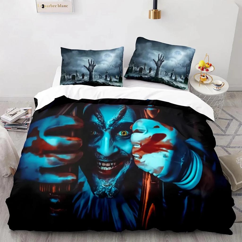 The Living Dead Bedding Set Single Twin Full Queen King Size Zombie Bed Set Aldult Kid Bedroom Duvetcover Sets 3D Anime 016