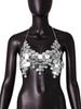 European and American New Ins Nightclub Sexy Sequined Backless Chain Women's Vest