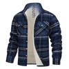 Men's Plush Plaid Lapel Jacket 2026 – Long-Sleeved, Single-Breasted, Loose Fit