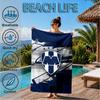 Monter-rey Football Crest Art Printed Microfiber Beach Towel, Soft And Absorbent, Quick-Dry, Ideal for Summer Travel, Beach Essential, Swimming Pool