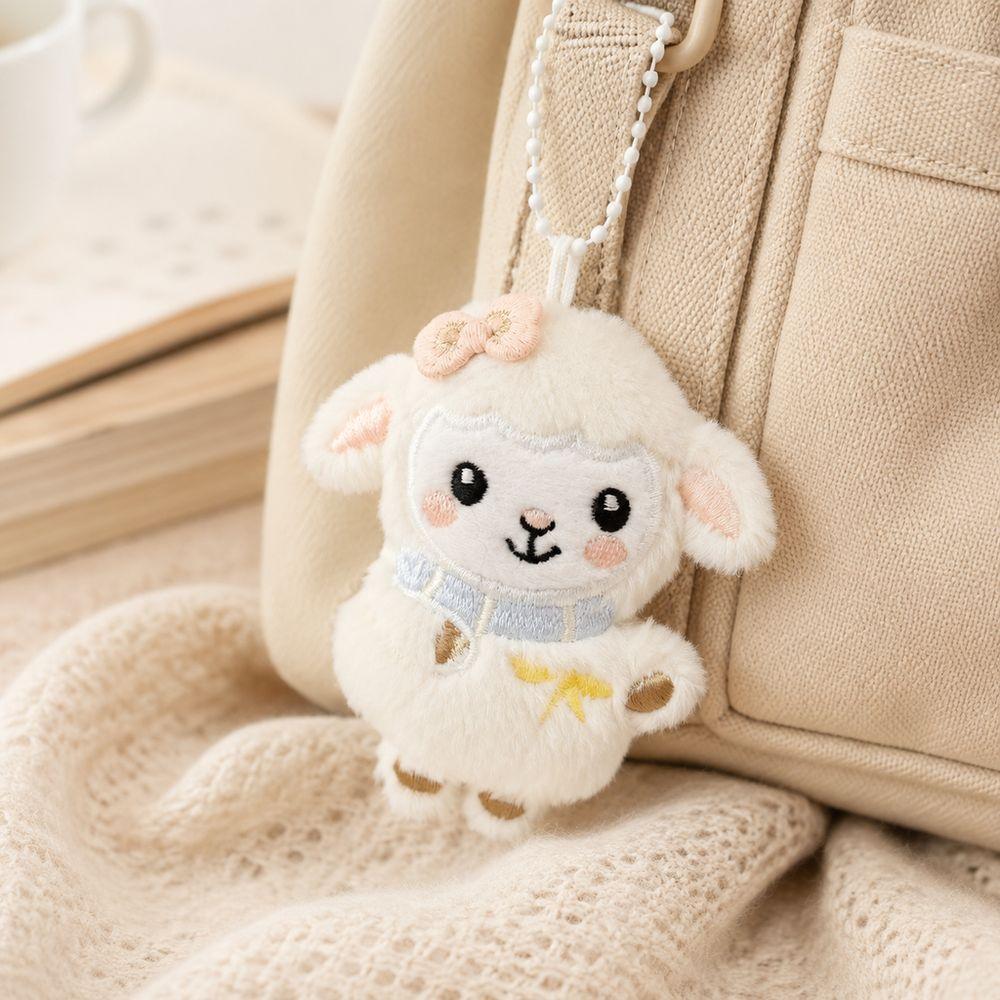 Soft Material Backpack Pendant Plush Texture Keychain Pendant Portable Lamb Keychain Daily Carry