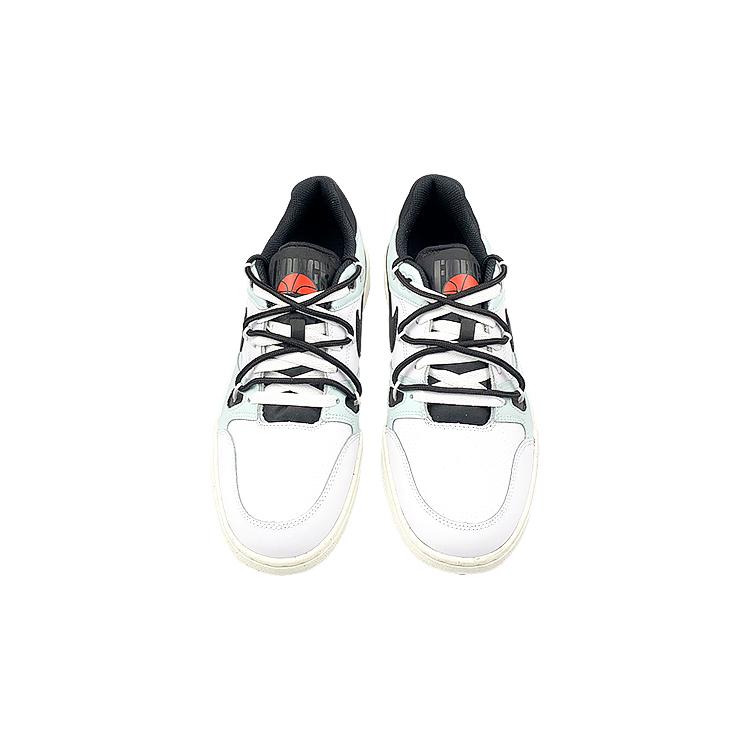 Nike Full Force Low Top Skateboard Shoes Men's Black White Green FB1362-101(Team47-FF)