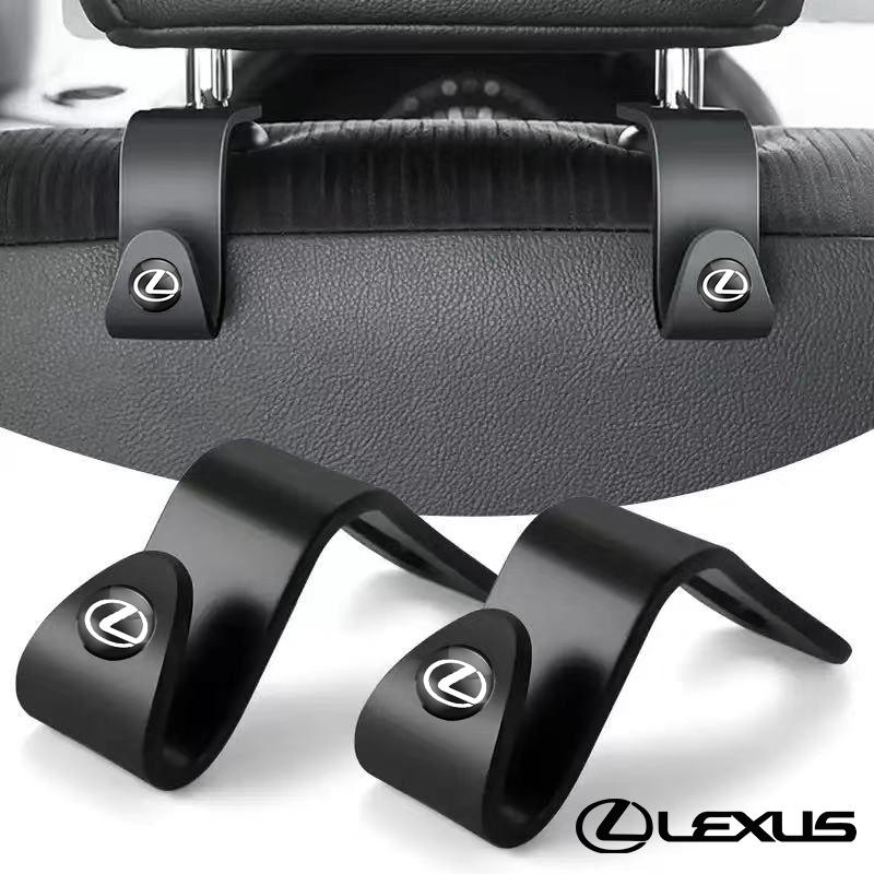 2Pcs Car Headrest Hooks Hanger Back Organizer Holder For Lexus F SPORT ES RX NX LS UX LM LX GX LC RZ IS CT GS RC HS SC TX LBX IS IP7