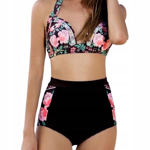 Two-Piece Swimsuit for Beach Pool Flowers Print Women'