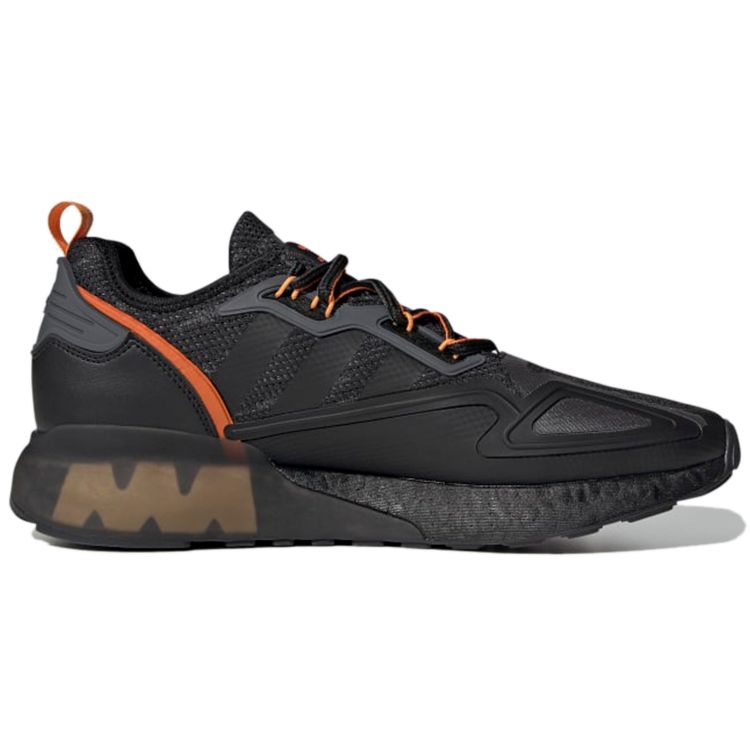 Adidas Originals ZX 2K Boost Fabric Cool Non-Slip Durable Low-Top Lifestyle Sneakers Unisex Sneakers Black Orange GY3547
