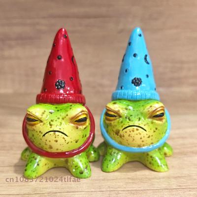Home Courtyard Outdoor Garden Mini Frog Resin Statue Ornament Hand Drawn Bonsai Decorations 1 Pcs