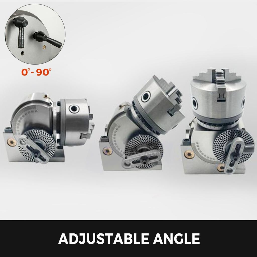 Dividing Head 4 Inch Indexing Head Milling 100MM Semi-Universal Dividing Head 4 Inch 3 jaw Chuck Dividing Head Set with Index Plates and Tailstock for