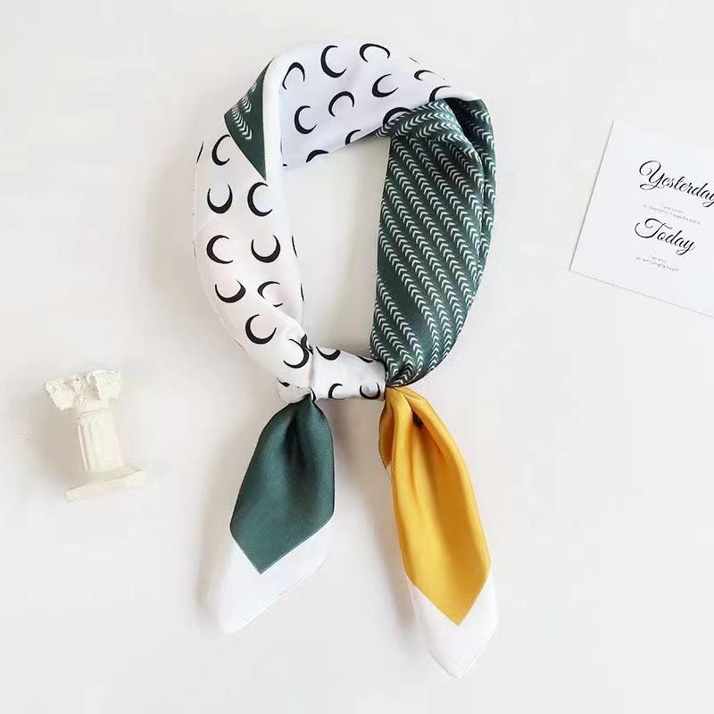 

70 шелковый шарф квадратный шарф первоклассный смысл корейской моды универсальный карьерный симулятор шелковый маленький шейный платок винтажный напечатанный шелковый шарф женский