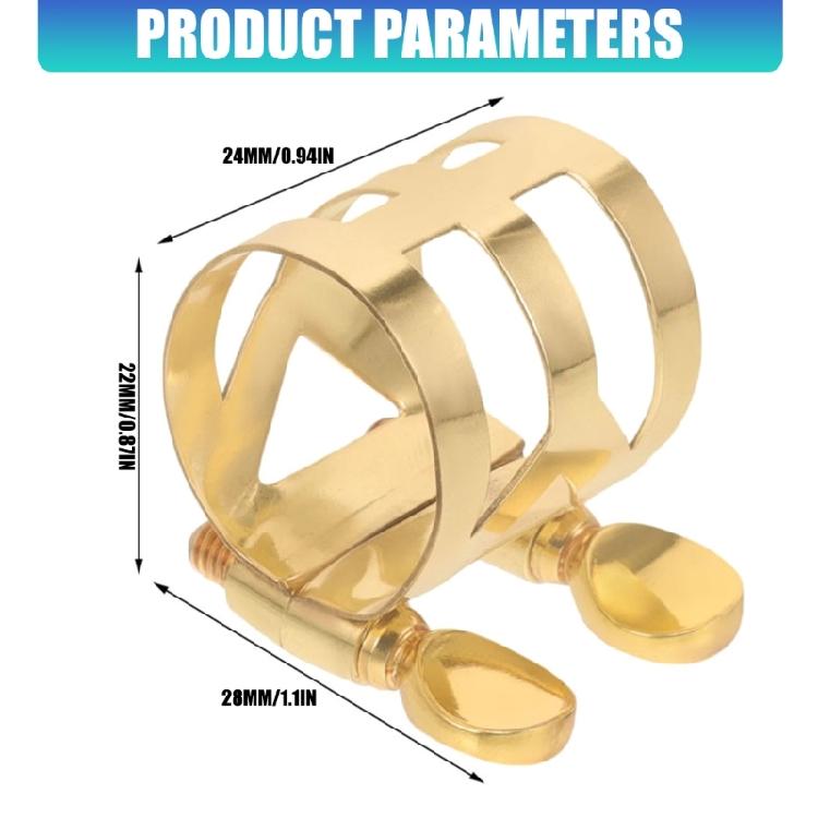 Saxophone Mouthpiece Clip Lacquered Gold General Altos/Tenors Saxophone & Clarinet Bakelite Mouthpiece Ligature Clip