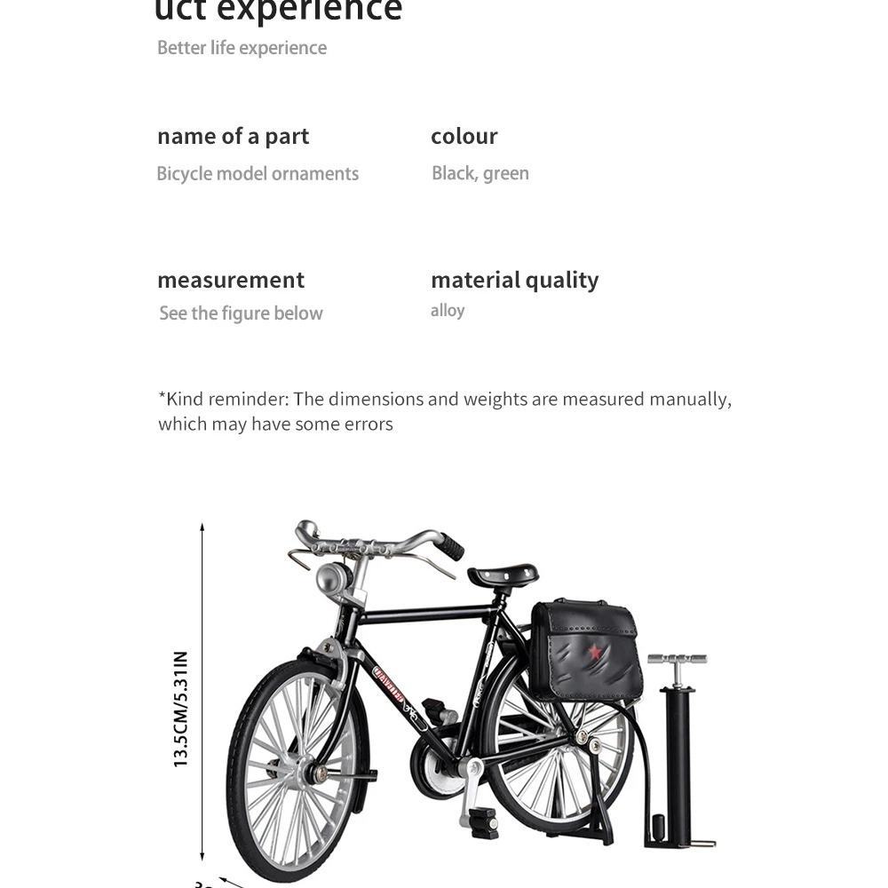 New 1/10 Miniature Alloy Model Bicycle Diecast Metal Bike Adult Simulation House Decor Fun Crafts Collection Ornaments Gifts
