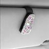 Portable Sunglasses Clip Rhinestone Car Glasses Bracket  Driving Accessories