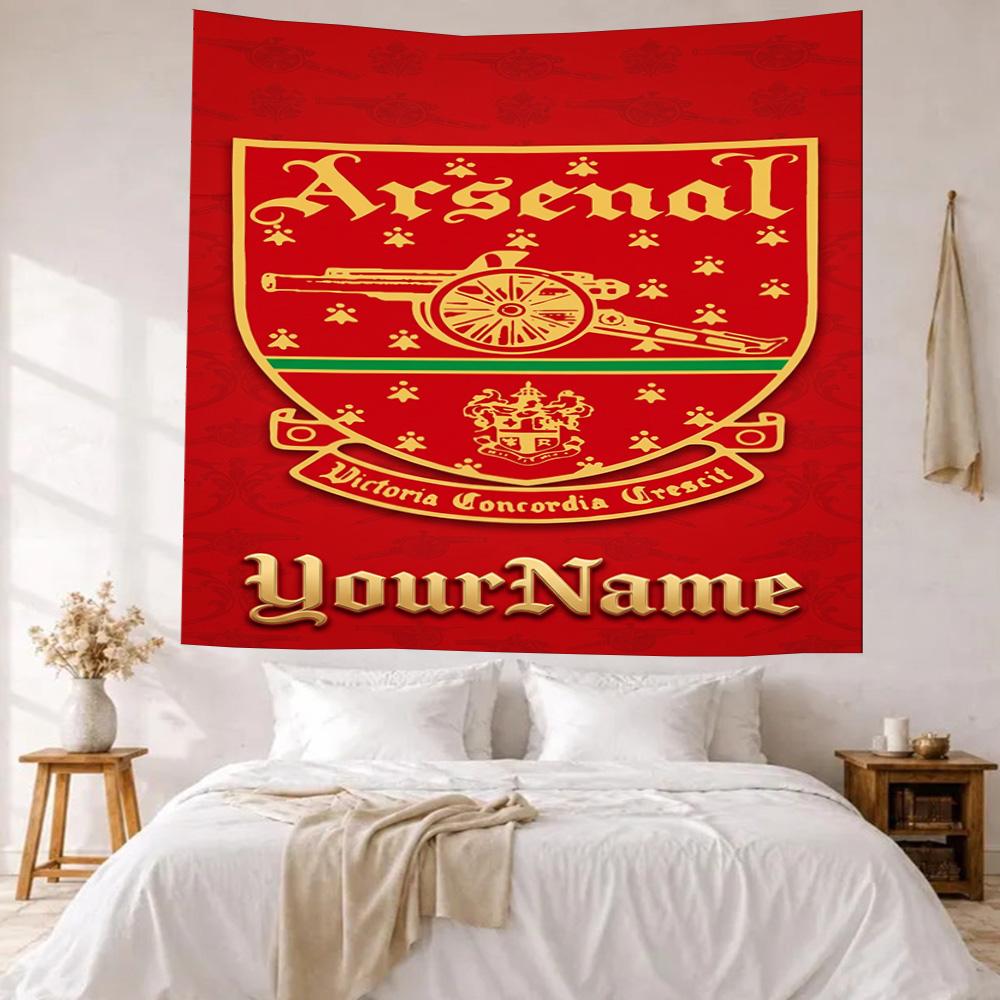 Arsenal Custom Your Name Wall Decor Tapestry Art For Pet Memorial Birthdaywedding Party Backdrop Family Gift