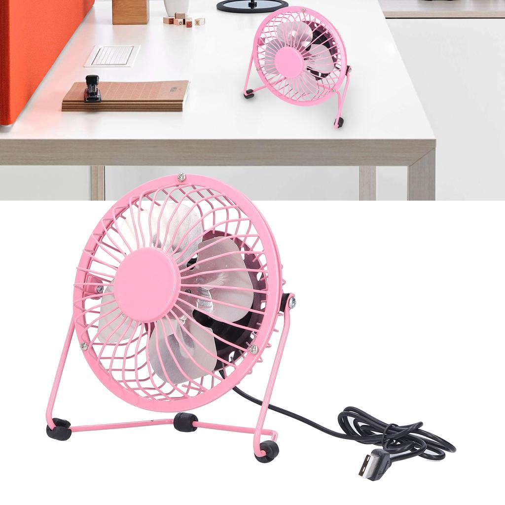Fan USB Portable Silent Aluminum Blade   Desk Desktop Iron Crafts Fans
