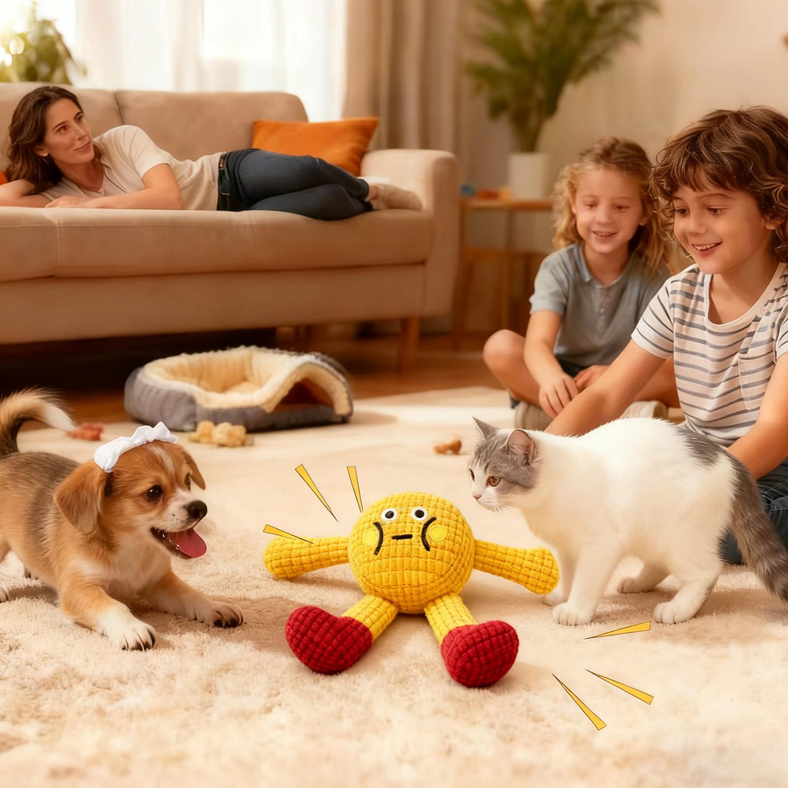 

Dog Toy Teeth Cleaning Chewing Waffle Texture Doll Soft Dog Toys For Small Medium Puppy Indoor Outdoor Home Travel Daily China Mainland