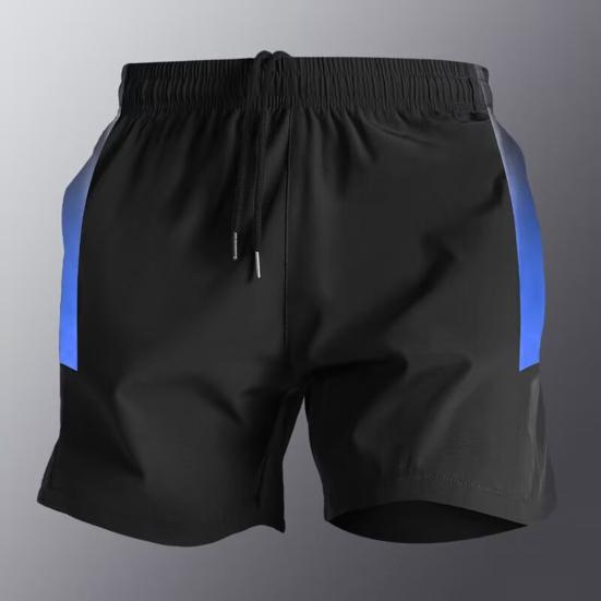 Herreshorts Fargeblokkdesign Elastisk midje Hurtigtørkende Allsidig Bredt ben Sport Treningsshorts Daglig bruk