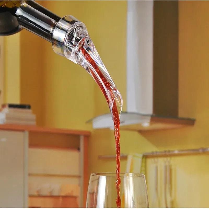 Weinbelüfter aus Acryl, Premium-Belüftungsausgießer, Rotwein-Dekantierverschluss, Ausgussstopfen, Flaschenmundspender, Dekantierausgießer