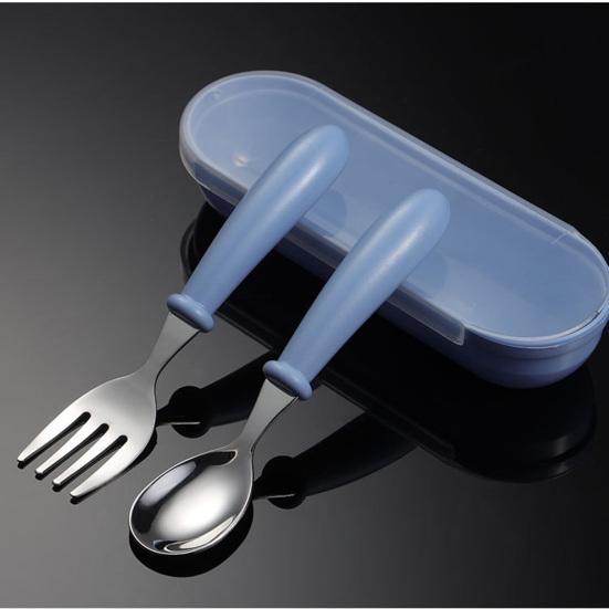 1 Set Cutlery Set Eco-friendly Heat Resistant Food Grade Comfortable To Grip K Spoon Kit Students