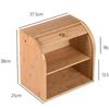 Bamboo Double-Layer Bread Box with Roll-Up Lid